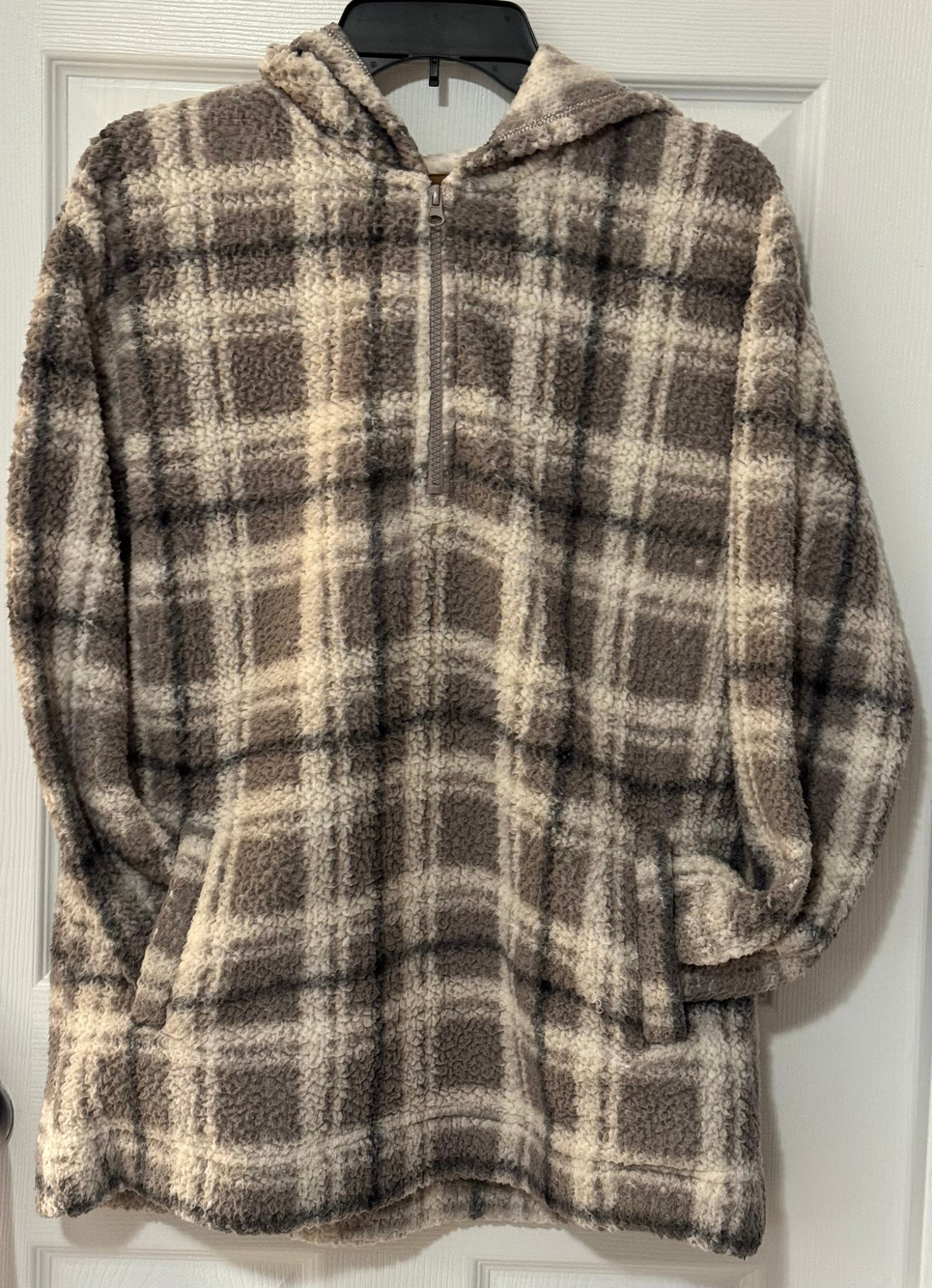 Koolaburra By Ugg Plaid Fleece Hooded Pullover M